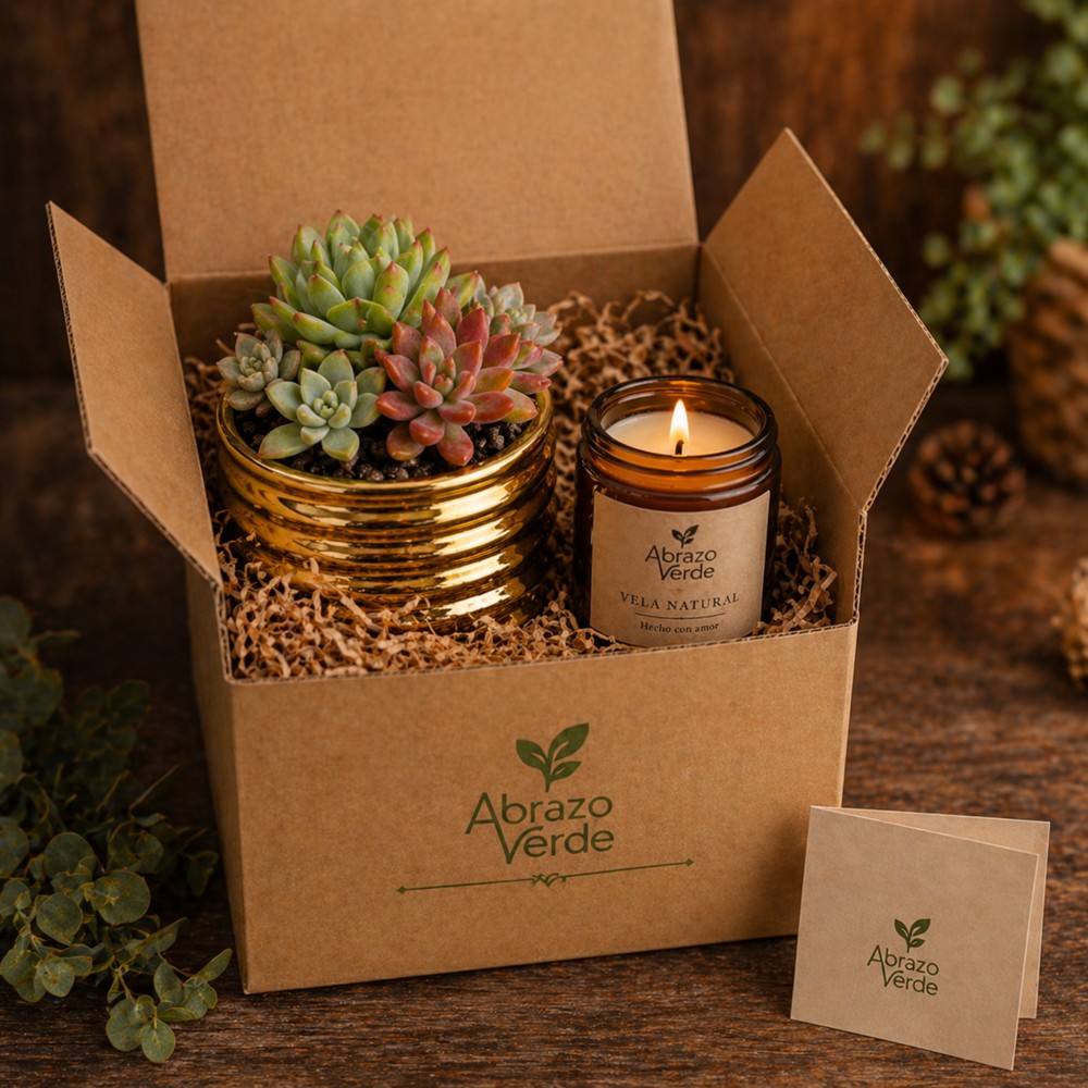 Box Abrazo Esencial Planta & Vela