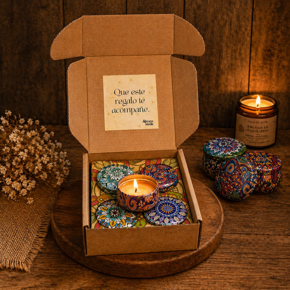 Box Ritual de Luz – 4 Velas Naturales