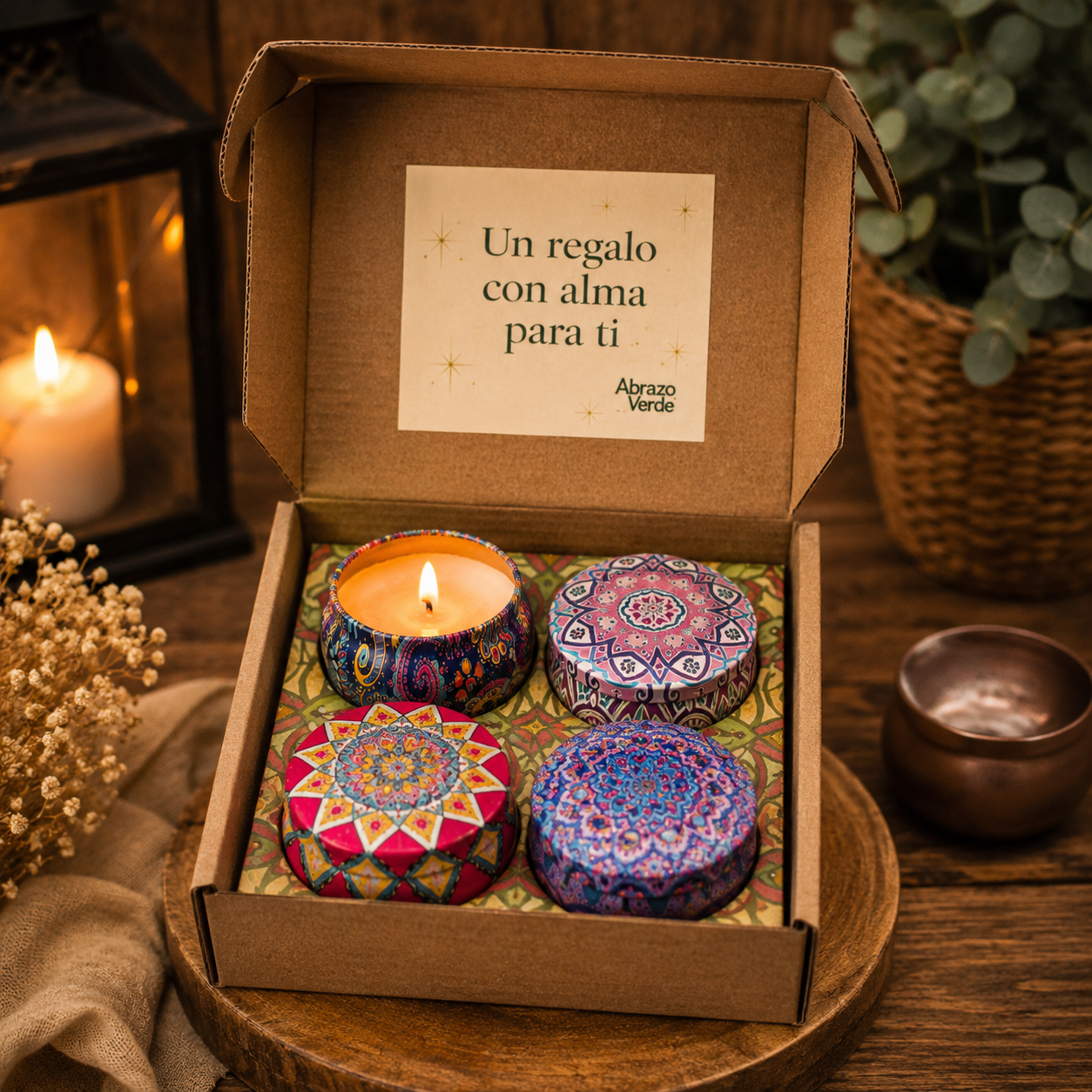 Box Ritual de Luz – 4 Velas Naturales