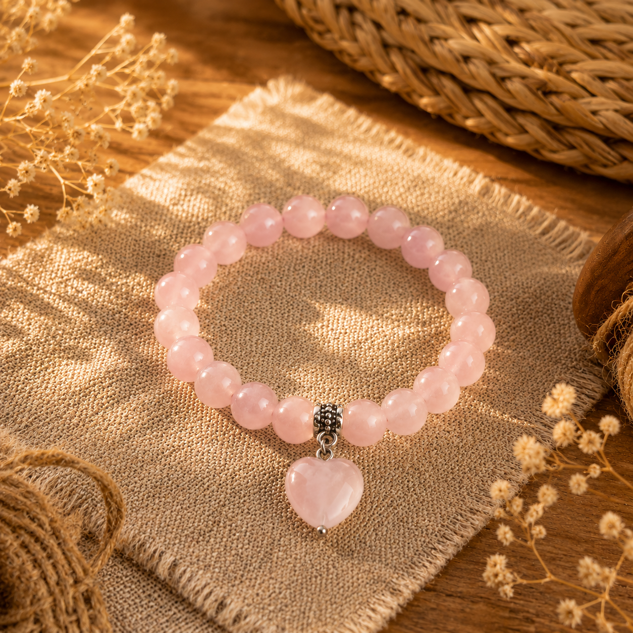 Corazón Serena – Cuarzo Rosa