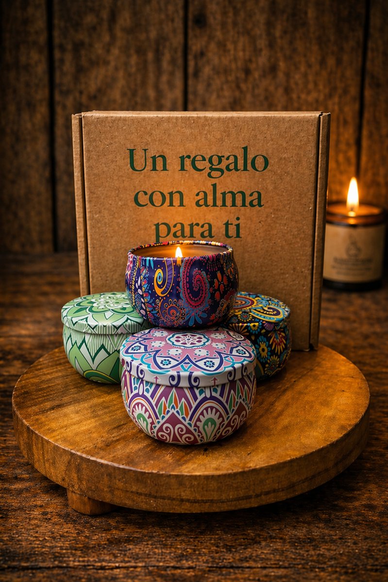 Box Ritual de Luz – 4 Velas Naturales