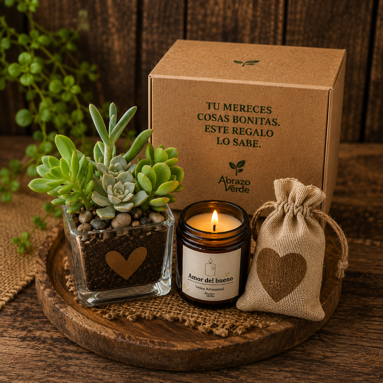 Box Abrazo Esencial Planta & Vela