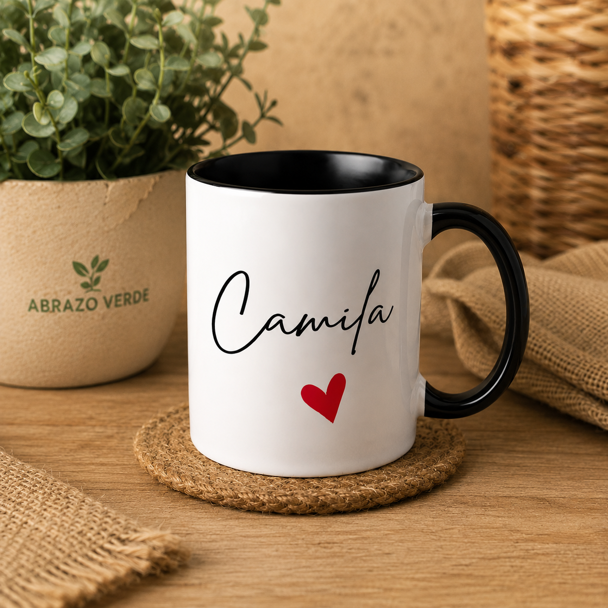 Box Taza Personalizada + Planta Natural