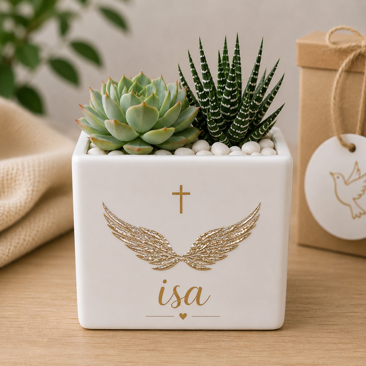 Recuerdos de Confirmación con Suculentas Personalizadas