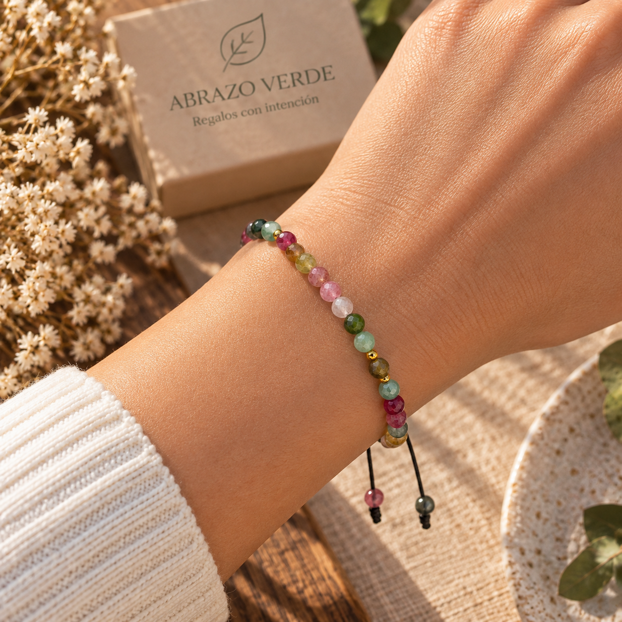 Pulsera Vitalidad de Turmalina Multicolor Natural